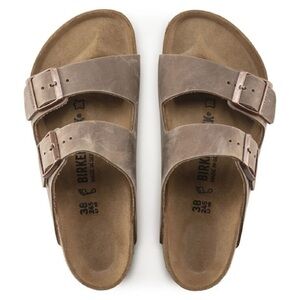 Birkenstock Arizona Oiled Leather Sandals Tobacco Brown